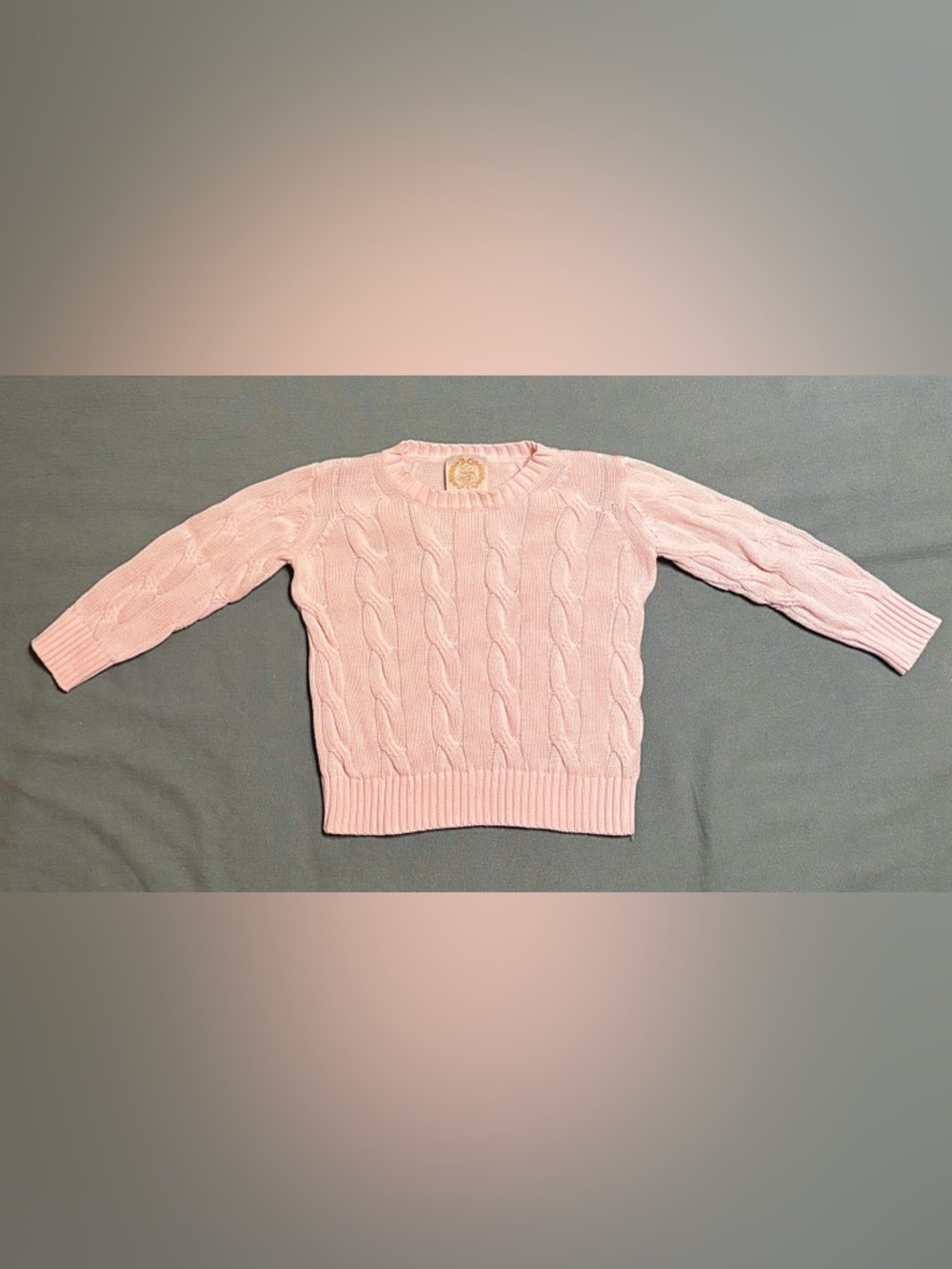 The Beaufort Bonnet Company Pink Cable Knit Crewneck Sweater